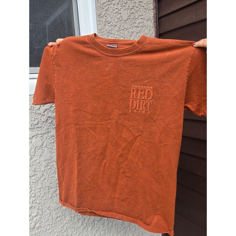 Men's Hawaiin Red Dirt Vintage 90s Surfer Art Relax Shirt Medium